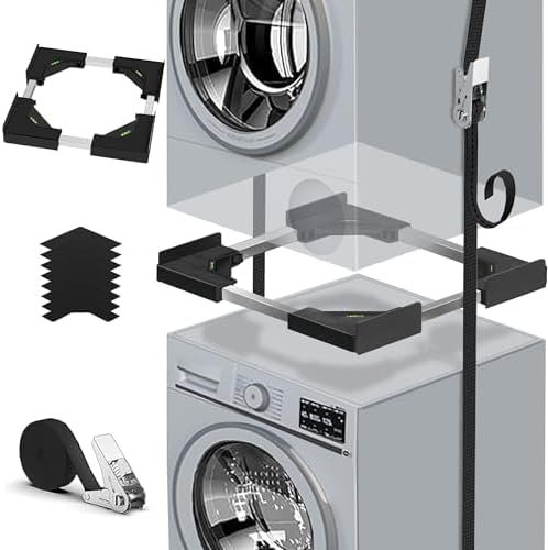 Universalus skalbimo mašinos ir džiovyklės jungiamasis rėmas „Slim Stacking Kit“ – sutaupykite vietos namuose saugiai