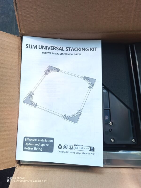 Universalus skalbimo mašinos ir džiovyklės jungiamasis rėmas „Slim Stacking Kit“ – sutaupykite vietos namuose saugiai