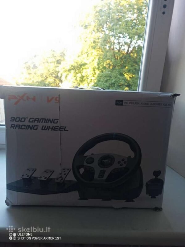 PXN V9 žaidimų vairas su pedalais ir pavarų perjungimu