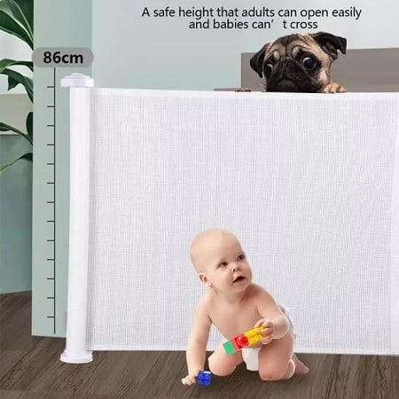 Ekstra ilgi ištraukiami apsauginiai varteliai vaikams ir augintiniams (0–500 cm), pilki