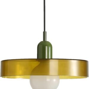 Retro modernaus stiliaus pakabinamas šviestuvas „Jina Retro“ (Olive/Amber)