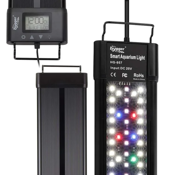 Išmanusis Akvariumo LED Šviestuvas „Hygger Full Spectrum“ su LCD Valdikliu